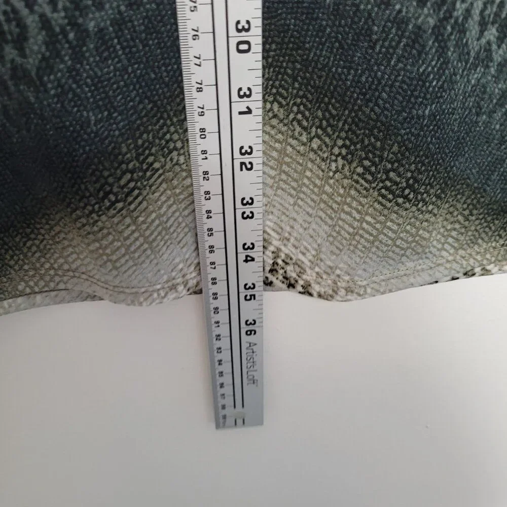 AB Studio y2k grunge animal print fold over pull on maxi midi skirt size medium